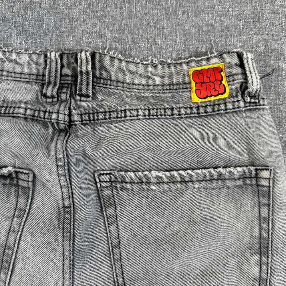 Empyre Loose Fit Skate Jeans Grey Washed Baggy Wide Leg Denim Mens 32 Y2K Style - Picture 5 of 11